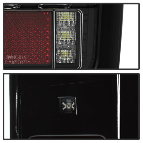 Feux arrière à LED pour Jeep Wrangler Version 2 Spyder 07-16 - Noir (ALT-YD-JWA07V2-LBLED-BK)