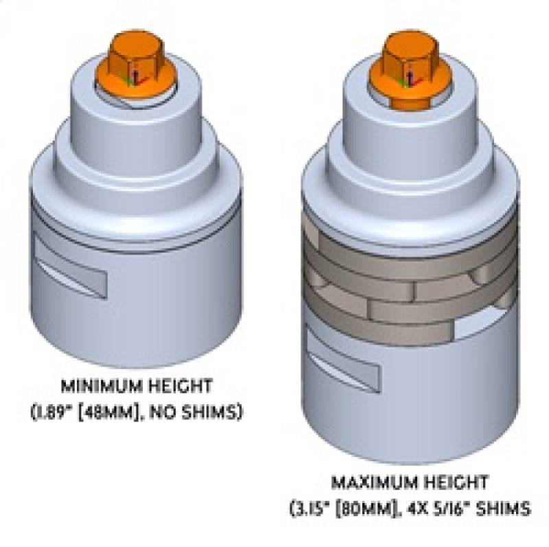 RockJock JL/JT/JK excl. 392 Adjustable Front Bump Stops w/ Hardware