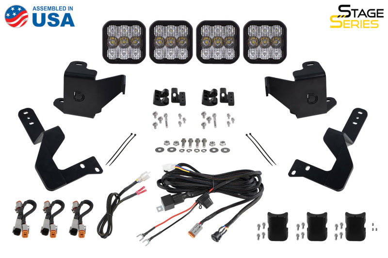 Kit de barre lumineuse CrossLink pour calandre Toyota Tundra SS5 2022 de Diode Dynamics Sport - Combo blanc