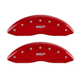MGP 4 Caliper Covers Engraved Front & Rear MGP Red Finish Silver Char 2019 Lincoln Continental