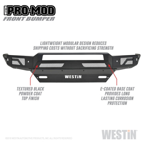 Pare-chocs avant Westin 16-19 Chevy/GMC Silverado/Sierra 1500 Pro-Mod