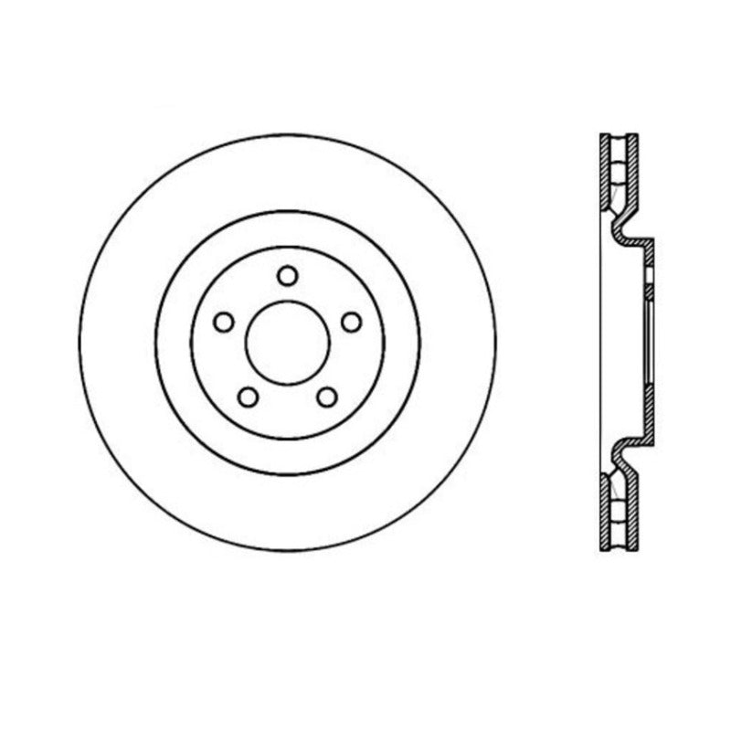 StopTech 07-14 Ford Mustang Cryo-Stop Front Premium Rotor