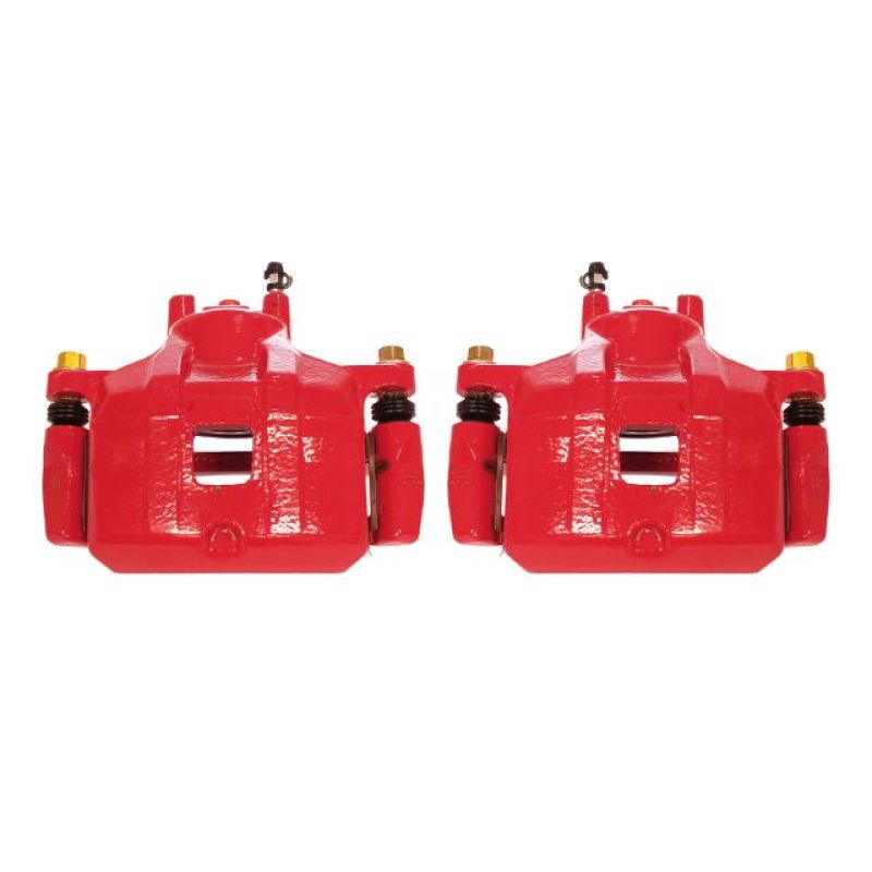 Étriers avant rouges Power Stop 08-17 Mitsubishi Lancer avec supports - Paire