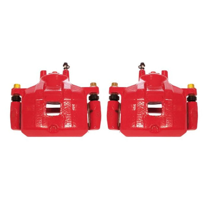 Étriers avant rouges Power Stop 08-17 Mitsubishi Lancer avec supports - Paire