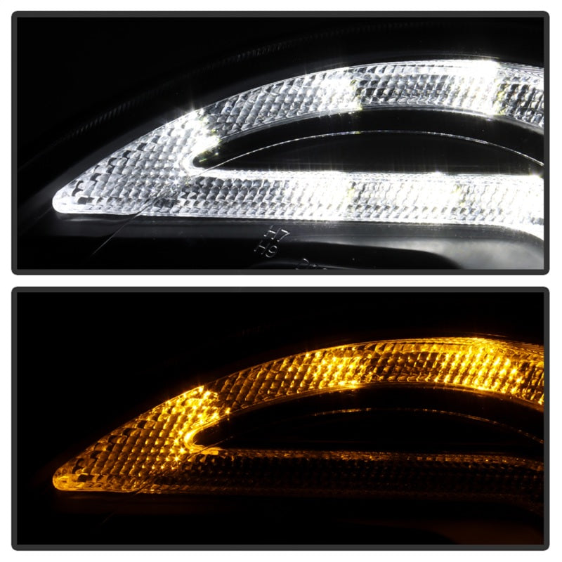 Phares de projecteur halogènes Spyder Mini Cooper 07-12 V2 uniquement - Noir PRO-YD-MC07V2SI-SBLB-BK
