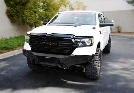 Pare-chocs avant Go Rhino 19-24 Ram 1500 (sauf Rebel/Warlock/TRX) Element avec barre d'alimentation - Tex. Blk
