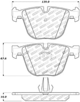 StopTech Performance 06-09 BMW M5 E60 / 07-09 M6 E63/E63 Rear Brake Pads