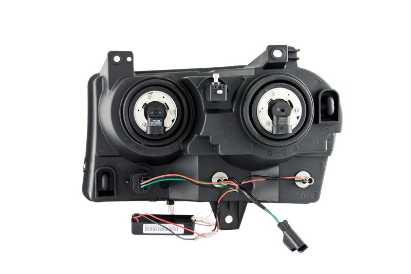 Phares en cristal ANZO 2005-2010 Chrysler 300 avec halo noir (CCFL)