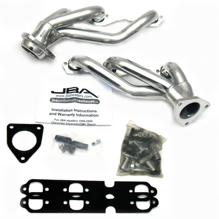 JBA 03-13 GM Truck 4.3L V6 1-1/2in primaire argent Ctd Cat4Ward Header