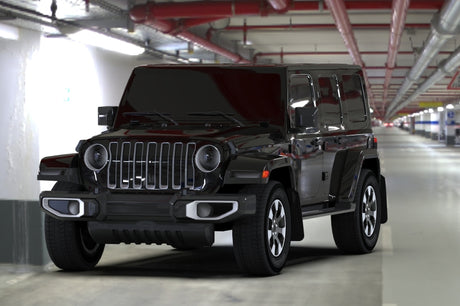 Rally Armor 18-25 Jeep JL Wrangler Black UR Mud Flap w/Blue Logo