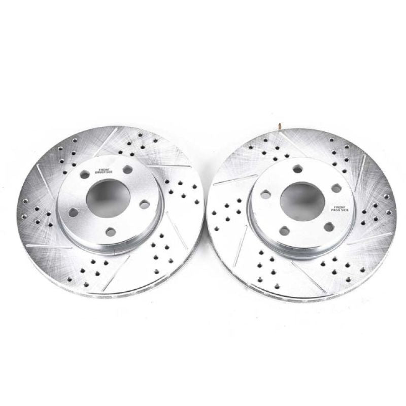 Disques de frein avant Power Stop 14-18 Ford C-Max Evolution percés et fendus - Paire