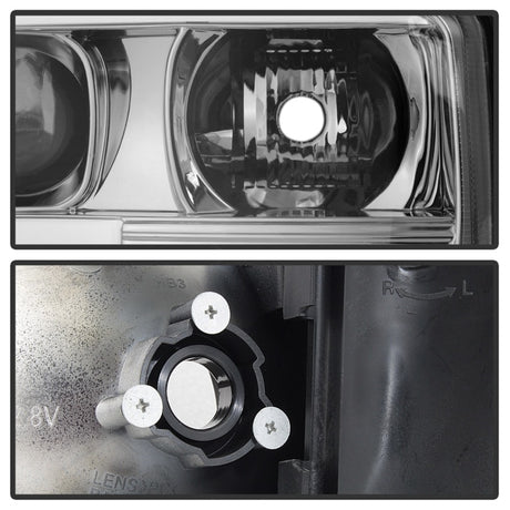 Phares de projecteur Spyder GMC Sierra 1500/2500/3500 99-06 V2 - DRL - Chrome PRO-YD-CDE00V2-LB-C