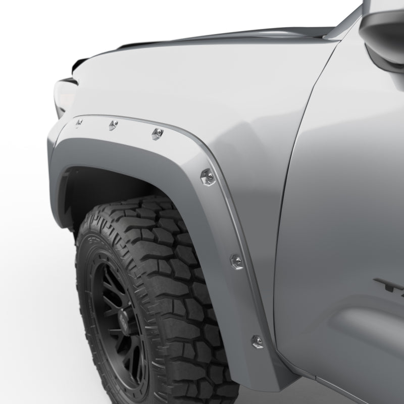 EGR 16+ Toyota Tacoma w/Mudflap Bolt-On Look Color Match Fender Flares - Set - Silver Sky