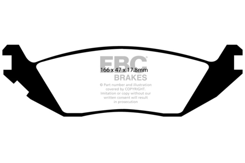 Plaquettes de frein arrière EBC 06-09 Chrysler Aspen 4.7 Ultimax2