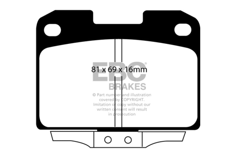 Plaquettes de frein arrière EBC Greenstuff pour Dodge Stealth 3.0 4WD 94-96