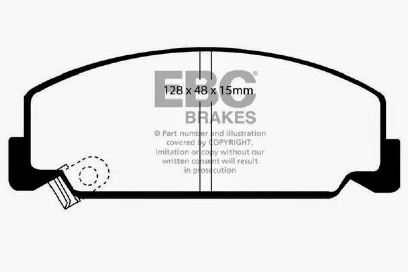 Plaquettes de frein avant EBC 84-85 Honda Accord Sedan 1.8 Greenstuff