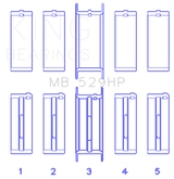 King Engine Bearings Ford 302 5.0L Windsor (Size STDX) Main Bearing Set