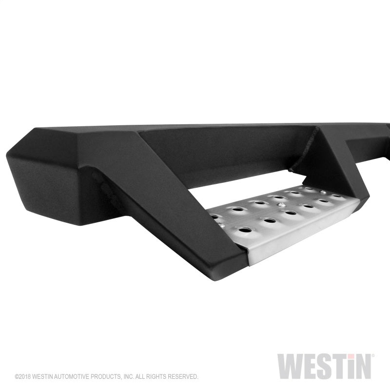 Westin 07-18 Jeep Wrangler JKU 4dr. HDX Stainless Drop Nerf Step Bars - Tex. Blk