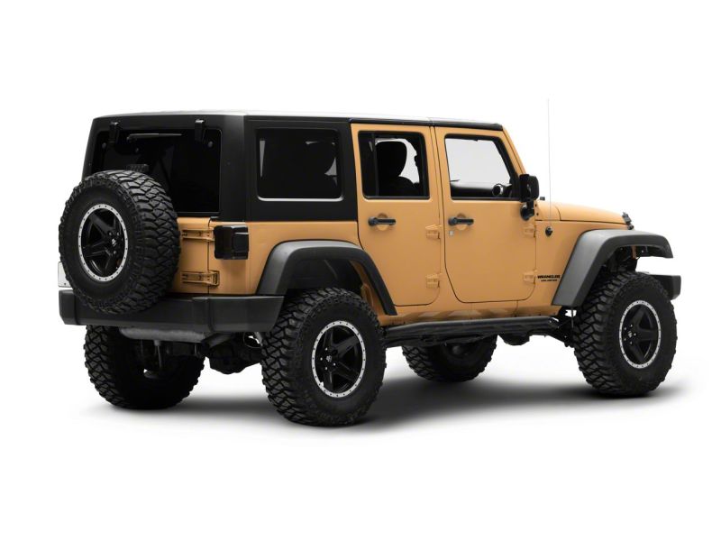 Feux arrière à LED Raxiom 07-18 Jeep Wrangler JK Axial Series Carver - Boîtier noir (lentille fumée)