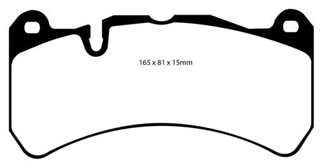 Plaquettes de frein avant EBC 06-08 Ferrari 599 6.0 Redstuff