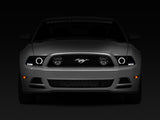 Raxiom 13-14 Ford Mustang w/ Factory HIDLED Halo Projector Headlights- Black Housing (Smoked Lens)