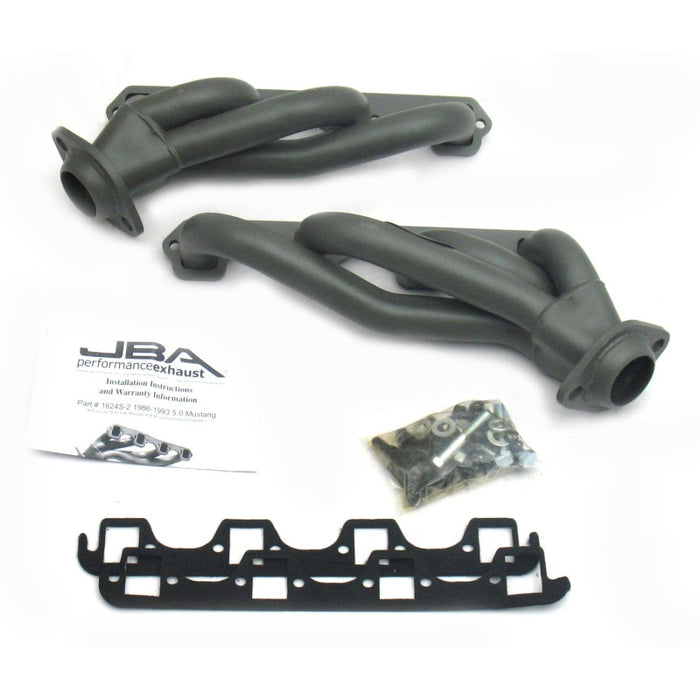 Collecteur d'échappement JBA 86-93 Ford Mustang 5.0L SBF 1-5/8 po primaire Ti Ctd Cat4Ward