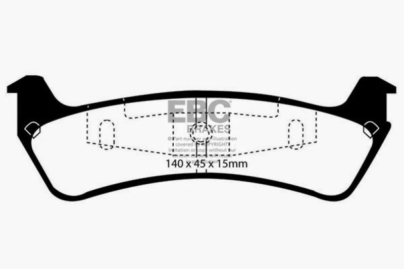 Plaquettes de frein arrière EBC Yellowstuff pour Ford Explorer 4.0 2WD 95-01