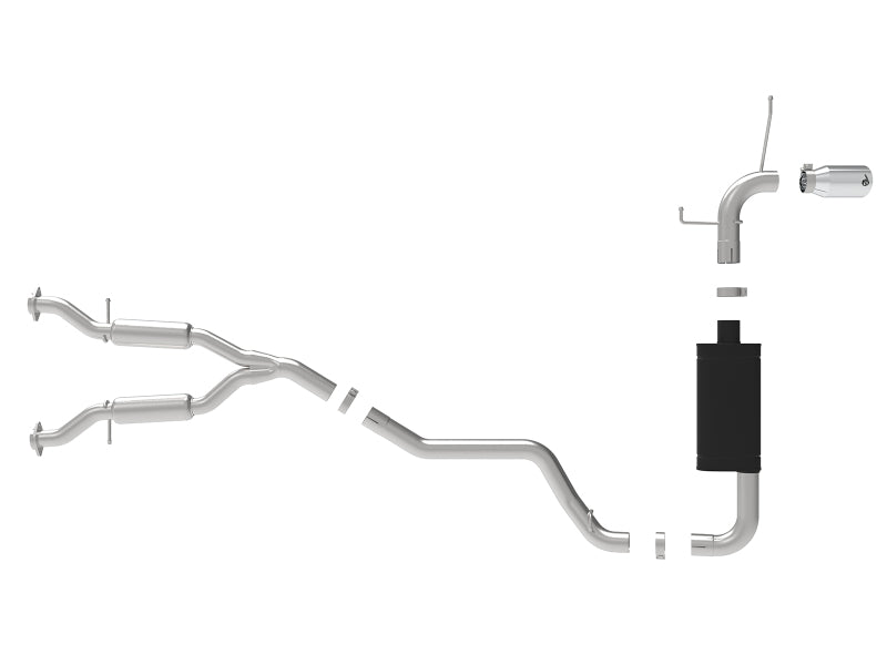 Échappement Cat-Back HD 3 pouces 304 SS à gros alésage aFe avec embouts polis 14-19 Jeep Grand Cherokee V6-3.6L