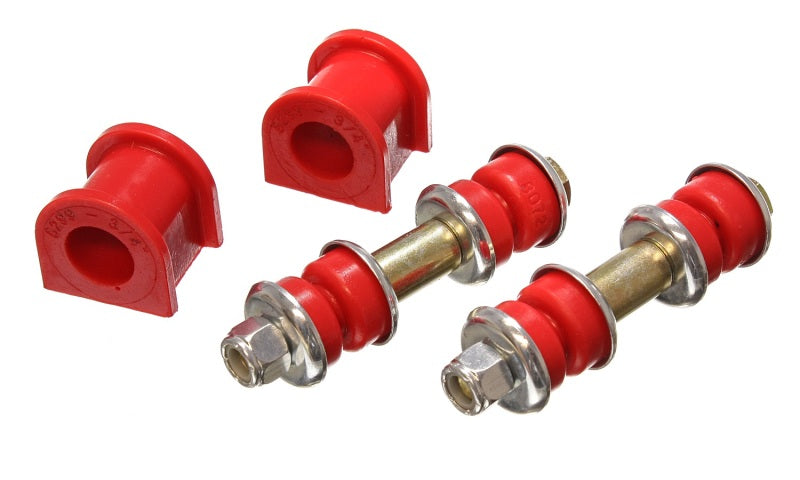 Ensemble de bagues de barre stabilisatrice avant 3/4 po rouge Energy Suspension 90-95 Mazda Protege/323 (liaison d'extrémité de barre stabilisatrice)