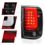 Feux arrière à LED ANZO 1993-1997 Ford Ranger avec barre lumineuse, boîtier noir, lentille transparente