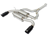aFe MACHForce XP SS-304 Embout noir 2,5 pouces de diamètre Échappement arrière 12-15 BMW 335i (F30) 3,0 L (t)