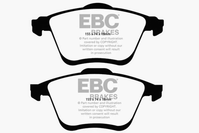 EBC 06-09 Mazda 6 2.3 Turbo (Mazdaspeed) Greenstuff Front Brake Pads