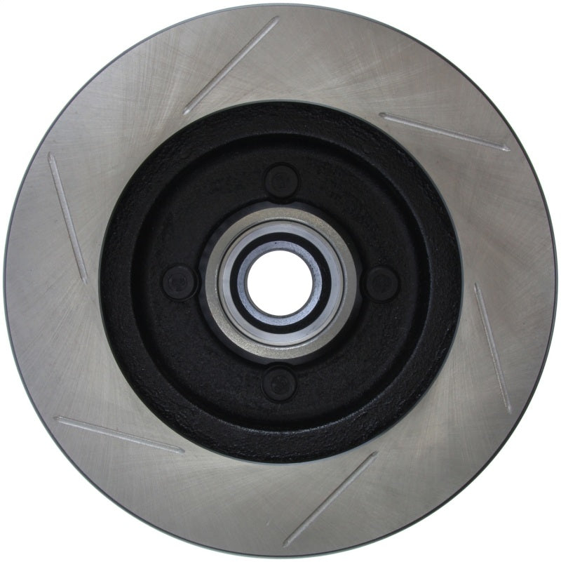 Rotor fendu avant gauche StopTech Power Slot 90-93 Ford Mustang 8cy (sauf Cobra disque arrière)