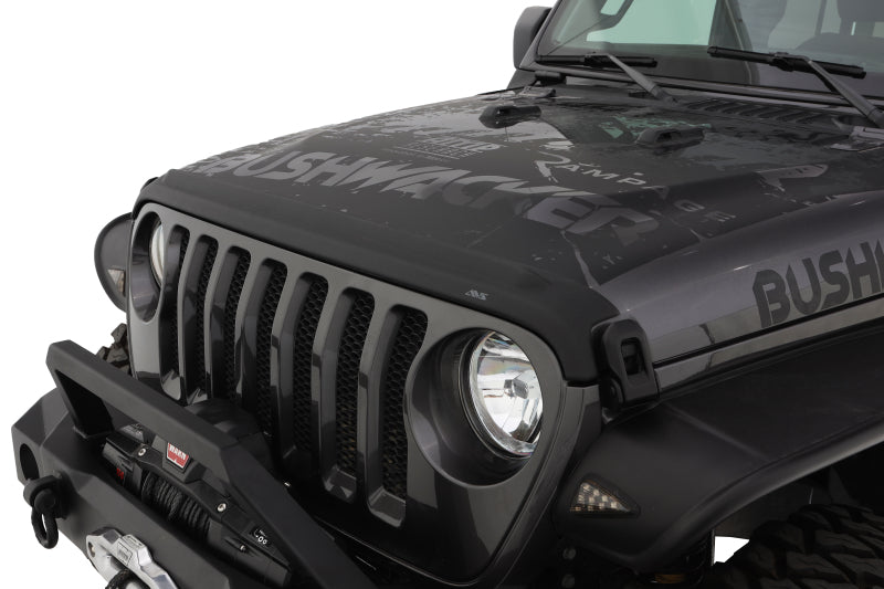 Capot de protection à profil bas texturé Aeroskin II AVS 2018+ pour Jeep Wrangler (JL) 2 portes/4 portes - Noir