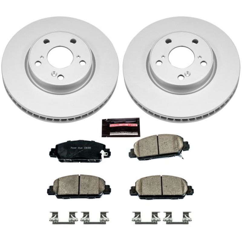 Power Stop 13-17 Honda Accord Front Z17 Evolution Geomet Coated Brake Kit