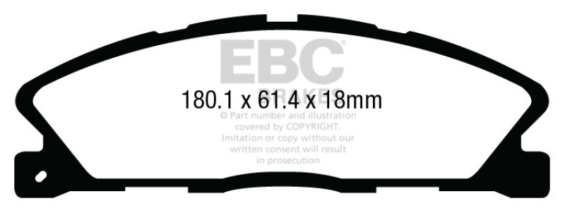 Plaquettes de frein avant EBC Greenstuff pour Ford Explorer 3.5TT 13-19
