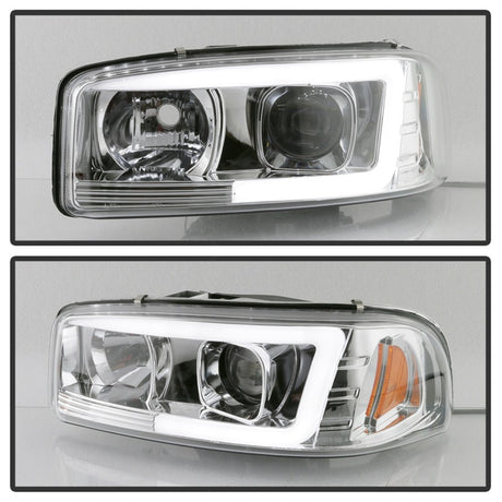 Phares de projecteur Spyder GMC Sierra 1500/2500/3500 99-06 V2 - DRL - Chrome PRO-YD-CDE00V2-LB-C