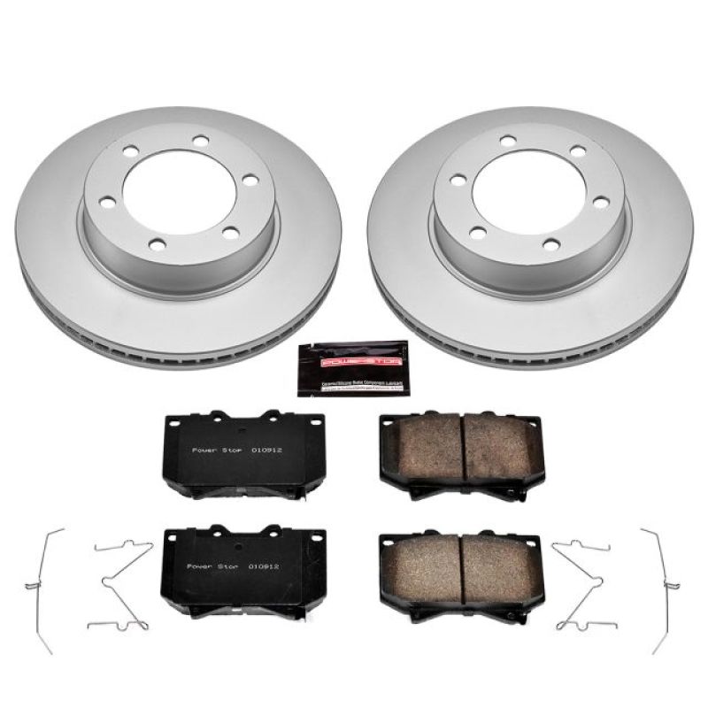 Power Stop 01-02 Toyota Sequoia Front Z17 Evolution Geomet Coated Brake Kit