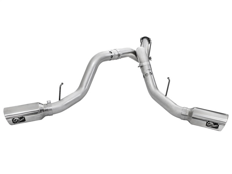 aFe Atlas Exhaust 4 pouces DPF-Back échappement embout poli en acier aluminisé 11-14 Ford Diesel Truck V8-6.7L