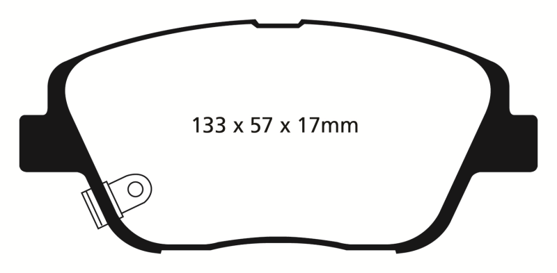 Plaquettes de frein avant EBC 10-14 Hyundai Sonata 2.0 Turbo Redstuff