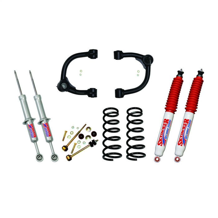 Kit de bras A supérieur Skyjacker 3 pouces avec ressorts arrière Performance Struts et amortisseurs hydrauliques