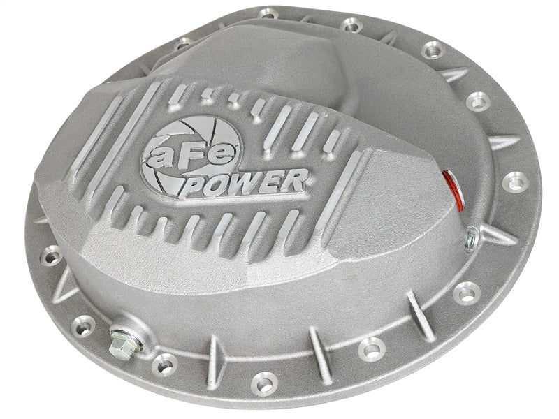 Couvercle de différentiel arrière aFe Power brut avec ailettes usinées Street Ser. 16-17 Nissan Titan XD (AAM 9.5-14)