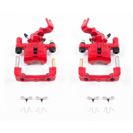 Étriers arrière rouges Power Stop 90-93 Mazda Miata avec supports - Paire