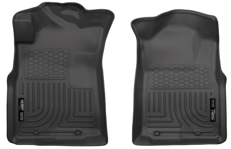 Revêtements de sol avant noirs Husky Liners 05-15 pour Toyota Tacoma Crew/Extended/Standard Cab WeatherBeater