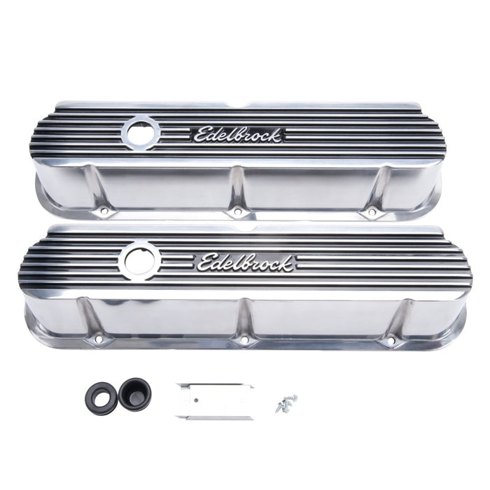 Couvercle de soupape Edelbrock Elite II Series Ford 289-302-351W CI V8 Tall Poli