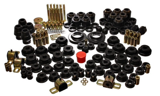 Energy Suspension 97-06 Jeep Wrangler TJ (w/ 1in Body Lift Kit) Black Hyper-Flex Master Bushing Set