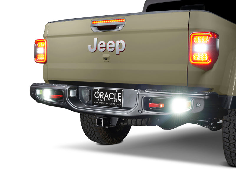 Oracle Jeep Gladiator JT Rear Bumper LED Reverse Lights w/ Plug & Play Harness - 6000K