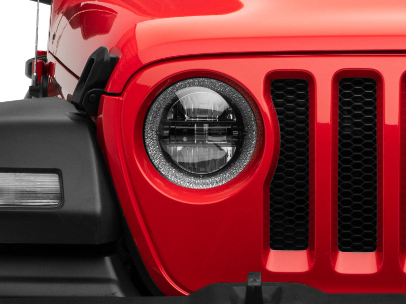 Raxiom 18-22 Jeep Wrangler JL/JT Axial Series LED Headlights- Black Housing (Clear Lens)