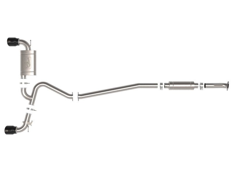 aFe 22-23 Hyundai Kona N L4 2.0L(t) Takeda 3in 304 SS Cat-Back Système d'échappement avec embouts noirs