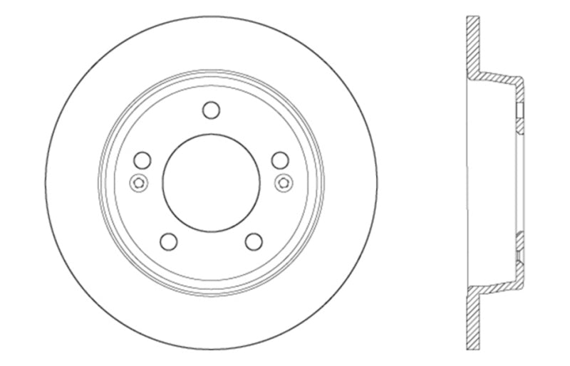 Rotor arrière gauche percé StopTech 15-17 Hyundai Elantra